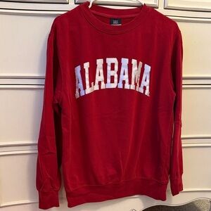 Alabama Crimson Embroidered Crewneck